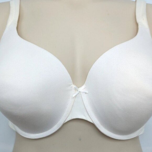 Cacique Lane Bryant Women Bra T Shirt Cotton Blend Plus Size 42DD White - Picture 4 of 10